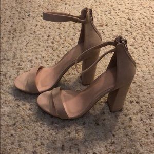 nude high heel sandal